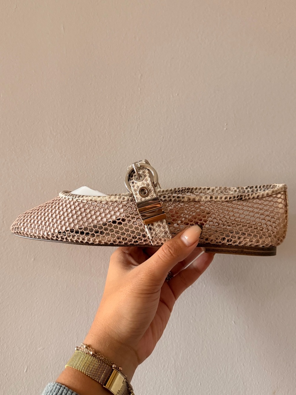 Steve Madden Snake-Print Mary Jane Flat